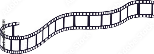 Wavy cinema film strip representing movies and entertainment