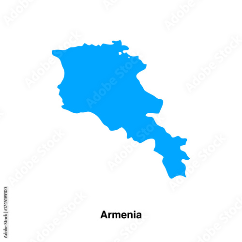 Armenia map on transparent background
