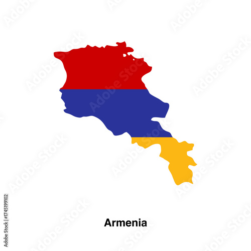 Armenia map on transparent background