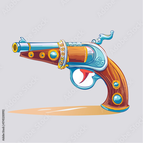 Antique pistol with decorative embellishments