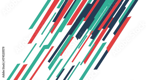 Abstract geometric design with colorful lines and dynamic composition.