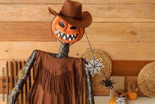 Spooky Halloween monster an...