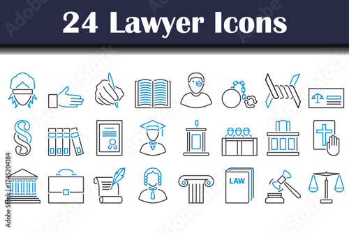 Lawyer Icon Set