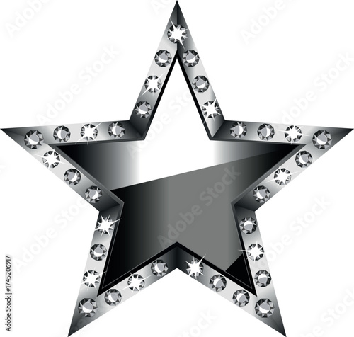 Metalic black star