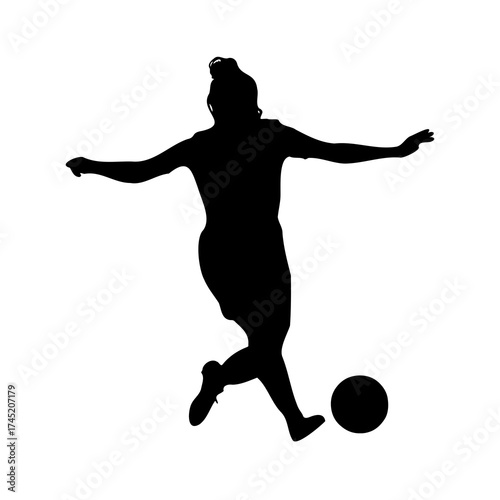 soccer player silhouette