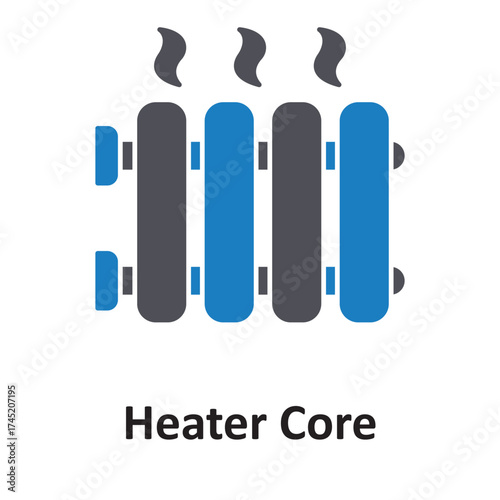 Heater core Vector icon which can easily modify or edit