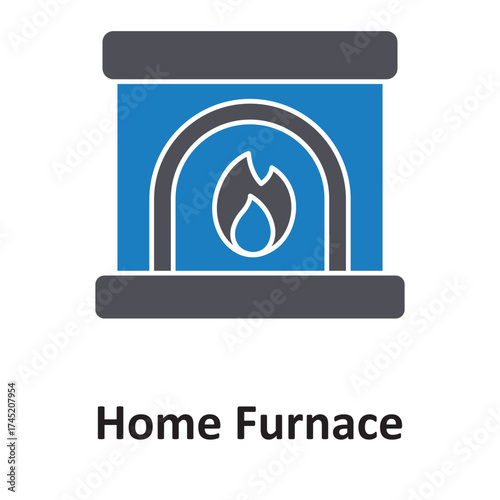 Furnace Vector icon which can easily modify or edit