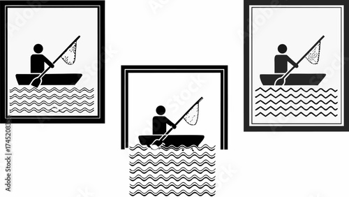 Enjoy tranquil fishing with framed icon art, a calming hobby for relaxation and quiet outdoor time