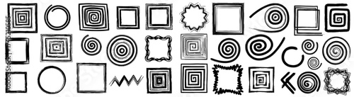 Hand-Drawn Seamless Pattern Design: Black & White Doodles for Creative Projects, a playful approach with unique sketches & textures for backgrounds, textiles, decoration, stationary or wallpaper