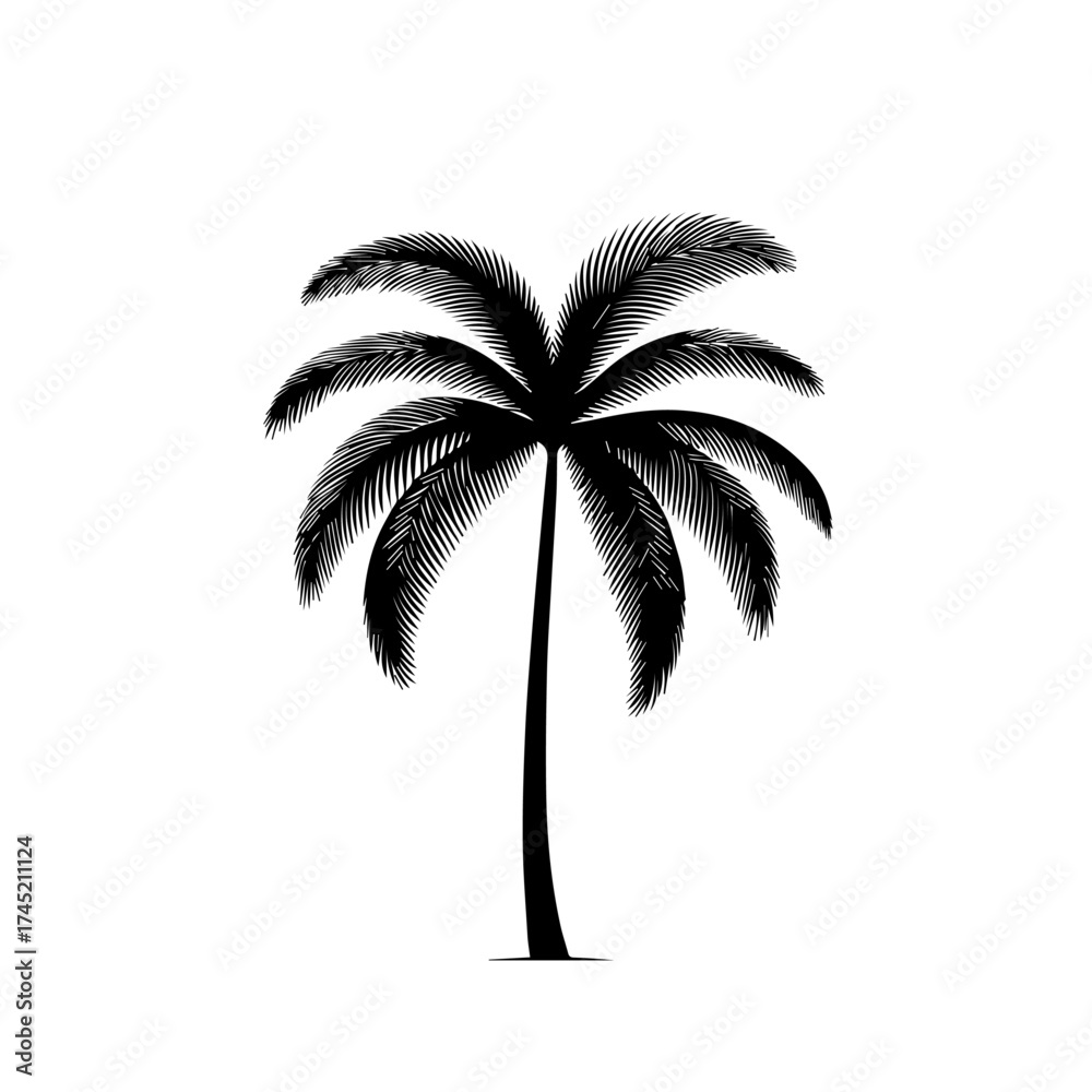 Obraz premium Exotic Palm Tree Vector Design