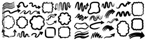 Hand-Drawn Arrow Collection: Doodle Style Graphics, Directional Indicators, Sketchy Arrows for Presentations and Web Design, Vector Elements, Hand Drawn Doodles, Chalkboard Style, Grungy, Line Art, Se