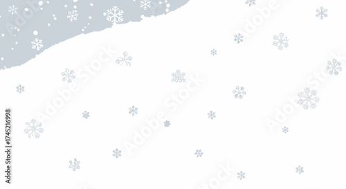 Snowflakes falling in a winter wonderland creating a beautiful scene.