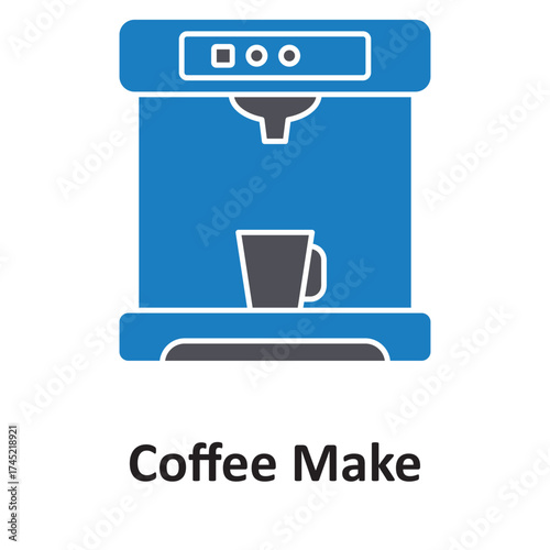 Coffee brewer Vector icon which can easily modify or edit