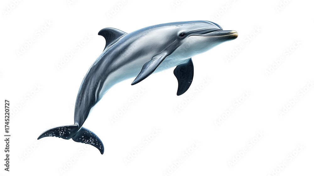 Fototapeta premium transparent background dolphins