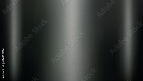 Rich gunmetal metallic background with subtle brushed grain