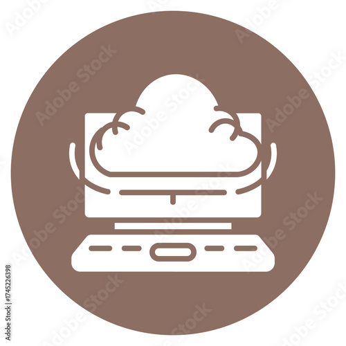 Cloud Computing icon vector image. Can be used for Coding and Development.