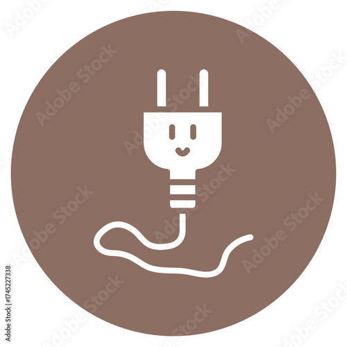 Extension Cord icon vector image. Can be used for Electrician Tools.