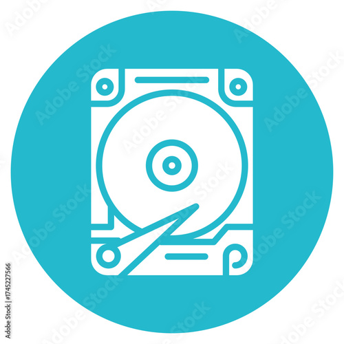 Hard Disk icon vector image. Can be used for Web Hosting.