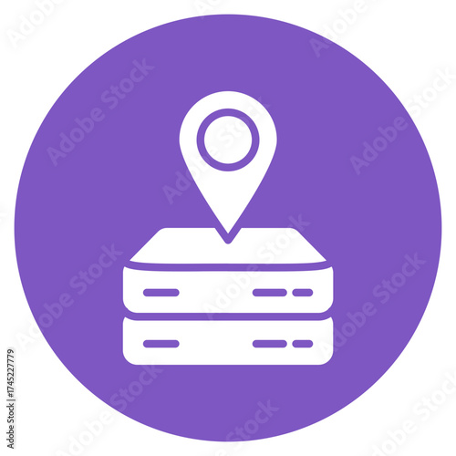 Server Location icon vector image. Can be used for Web Hosting.