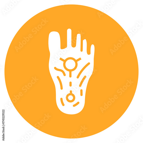 Reflexology icon vector image. Can be used for Spa.