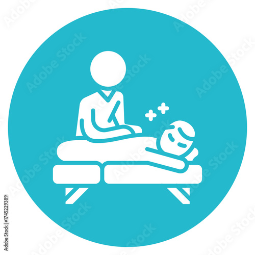 Massage Therapist icon vector image. Can be used for Spa.