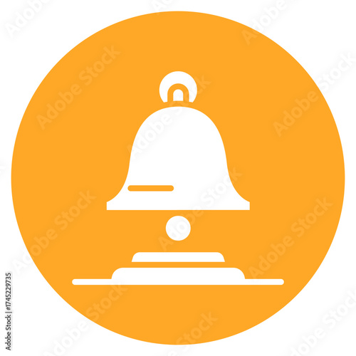 Desk Bell icon vector image. Can be used for Spa.