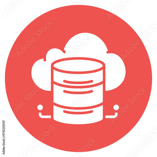 Cloud Database icon vector image. Can be used for Online Marketing.