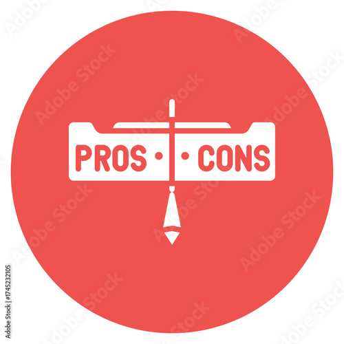 Pros and Cons icon vector image. Can be used for Project Management.
