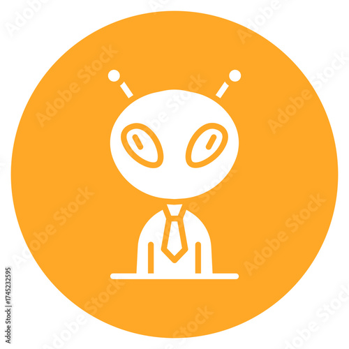 Alien icon vector image. Can be used for Science Fiction.