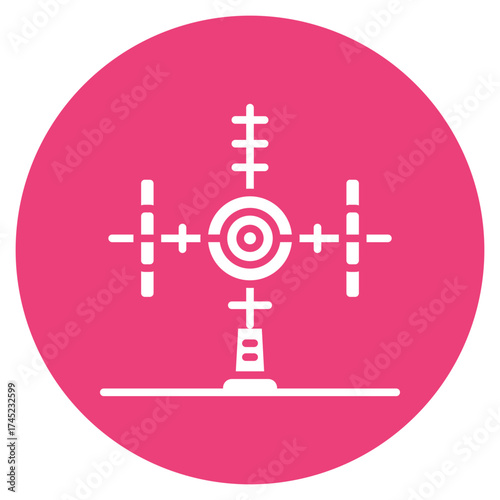 Space Station icon vector image. Can be used for Science Fiction.