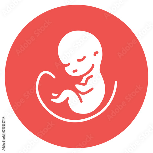 Fetus icon vector image. Can be used for Science Fiction.