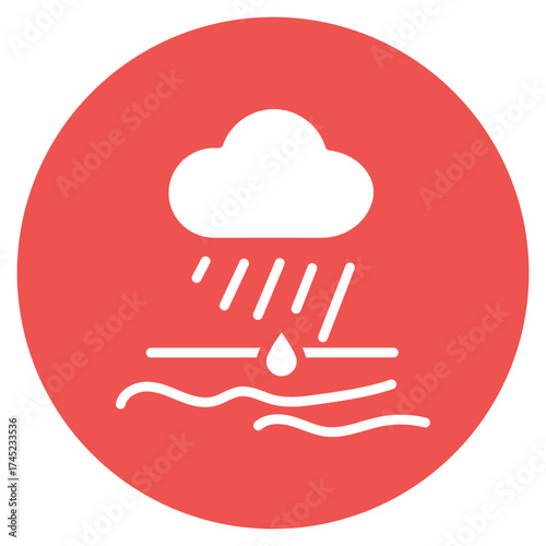Heavy Rain icon vector image. Can be used for Natural Disaster.
