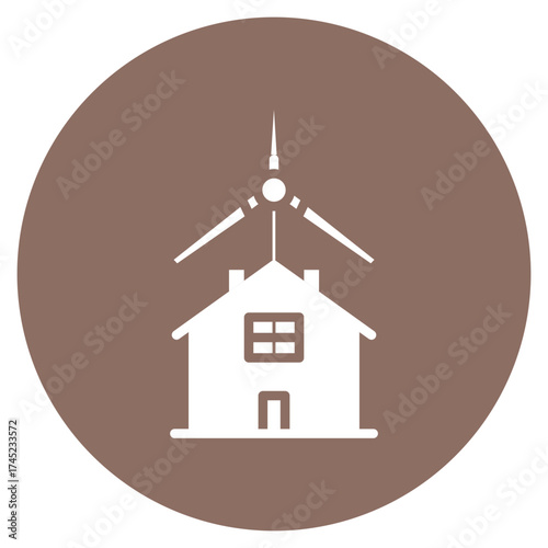 Home Wind icon vector image. Can be used for Natural Disaster.