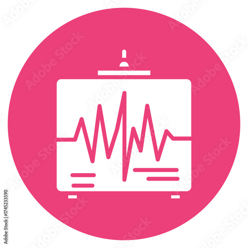Seismograph icon vector image. Can be used for Natural Disaster.