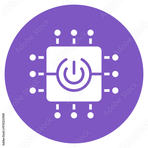 Integrated Circuit icon vector image. Can be used for Electric Circuits.