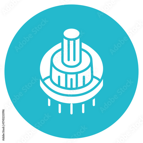 Potentiometer icon vector image. Can be used for Electric Circuits.