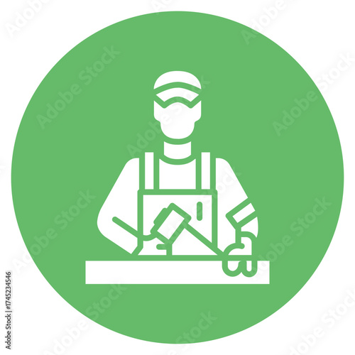 Carpenter icon vector image. Can be used for Women.