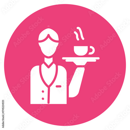 Waitress icon vector image. Can be used for Women.