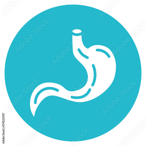 Esophagus icon vector image. Can be used for Human Anatomy.