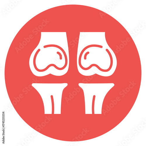 Patella icon vector image. Can be used for Human Anatomy.