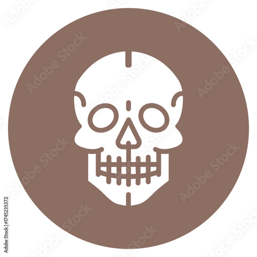 Skull icon vector image. Can be used for Human Anatomy.