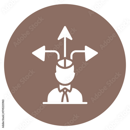 Decision Making icon vector image. Can be used for Personality Traits.