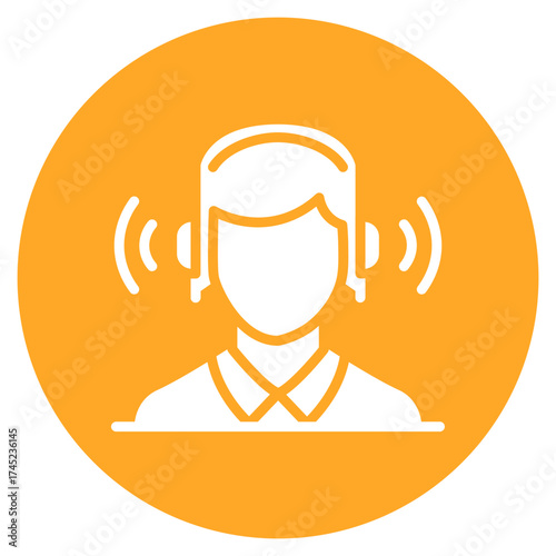 Listening Skills icon vector image. Can be used for Personality Traits.