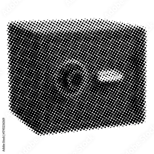 Bank safe steel halftone design