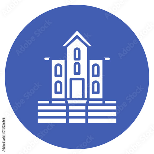 Haunted House icon vector image. Can be used for Amusement Park.