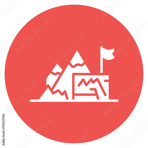 Goal Setting icon vector image. Can be used for Leadership.