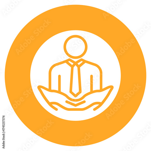 Respect icon vector image. Can be used for Leadership.