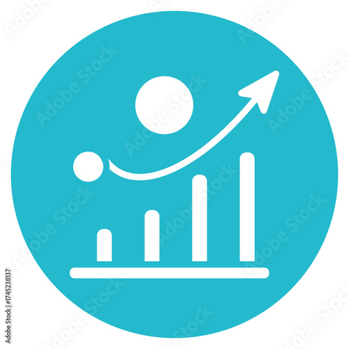 Revenue Growth icon vector image. Can be used for Business Analytics.