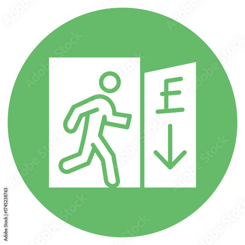 Evacuation Plan icon vector image. Can be used for Risk Management.