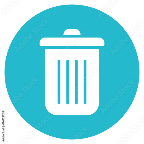 Trash Can icon vector image. Can be used for Earth Day.